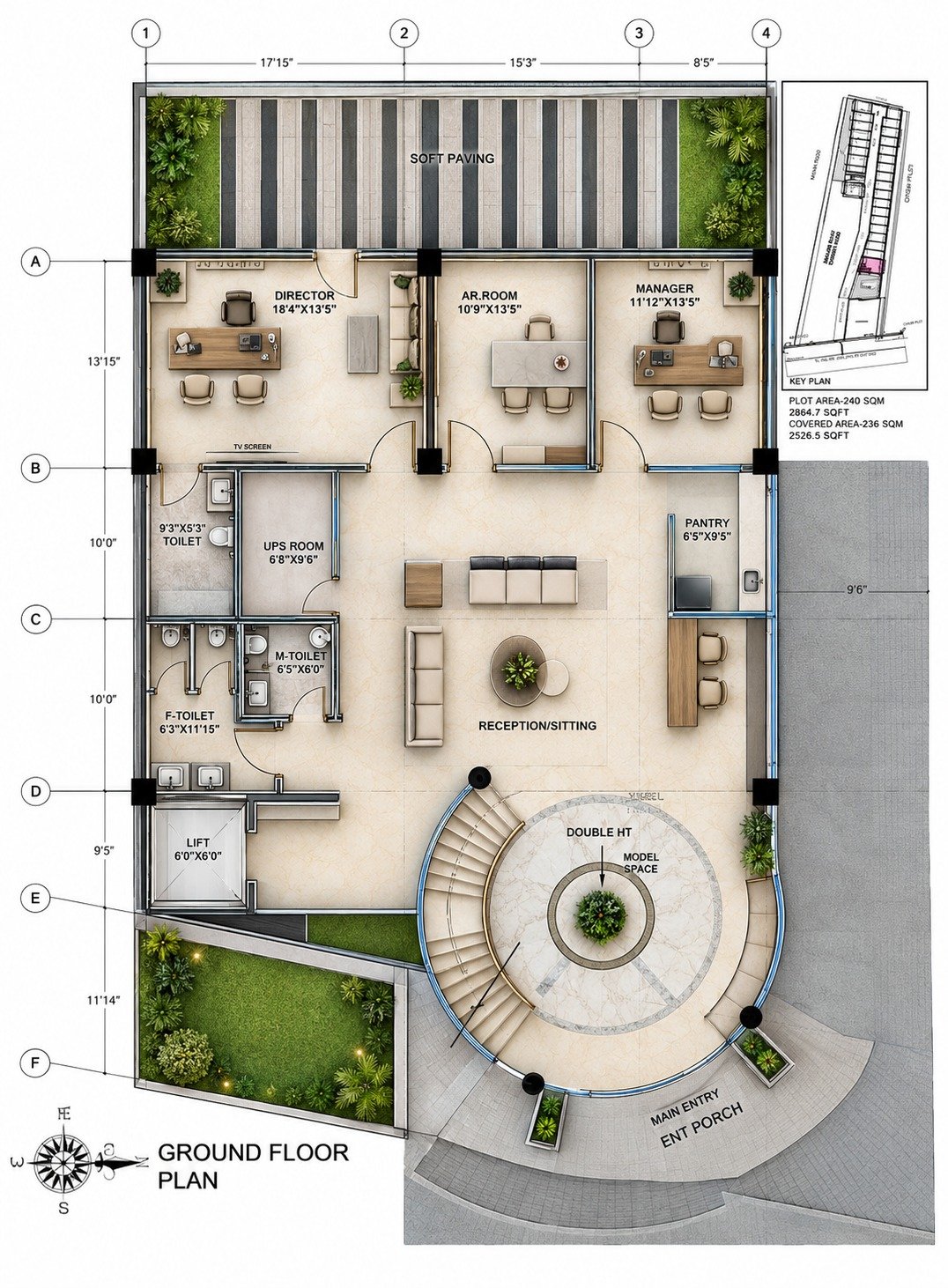 Club house ground floor plan